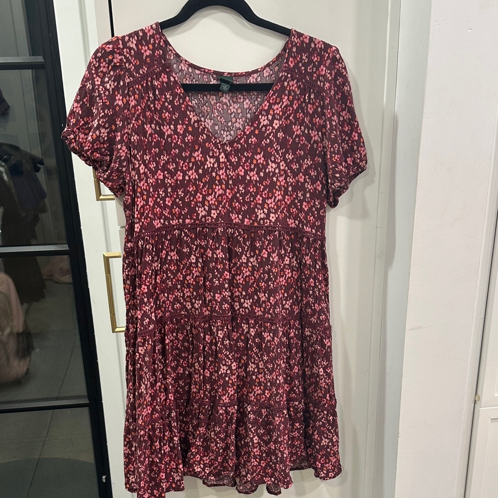 Wild Fable Red Floral Mini Dress